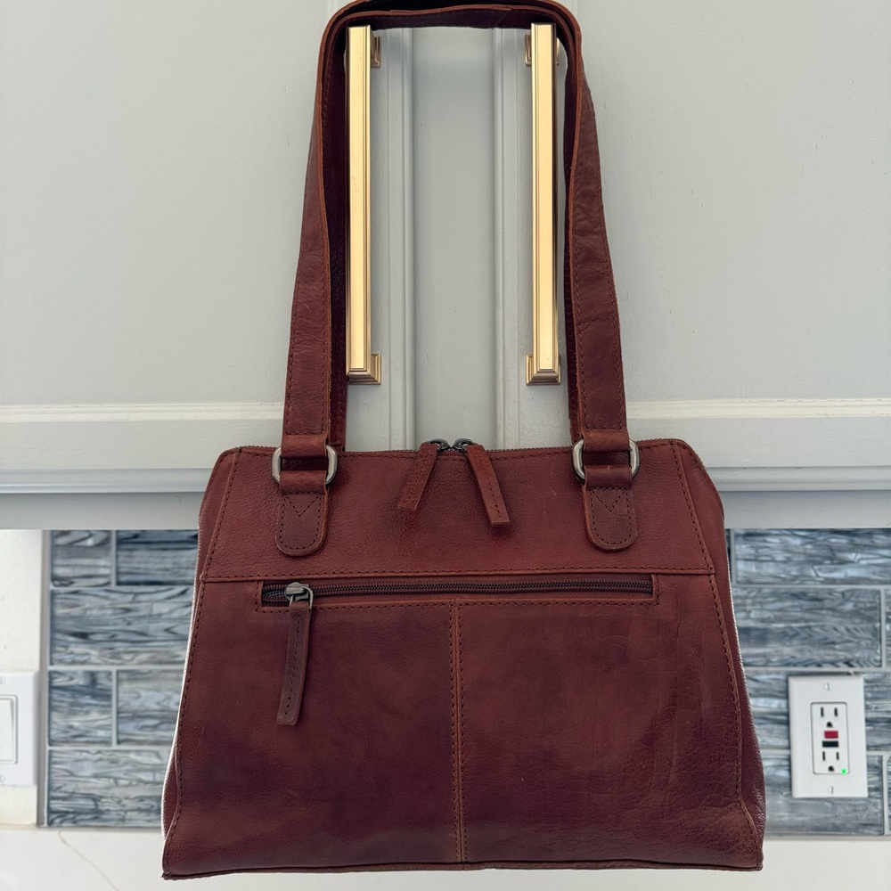 NEW Spikes And Sparrow Brown Leather Shoulder Bag Boho Office Work